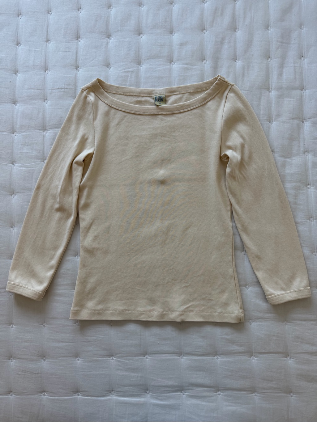Flore Flore Medium Steffi Tee Boatneck Off White/Cream — image 4 of 7